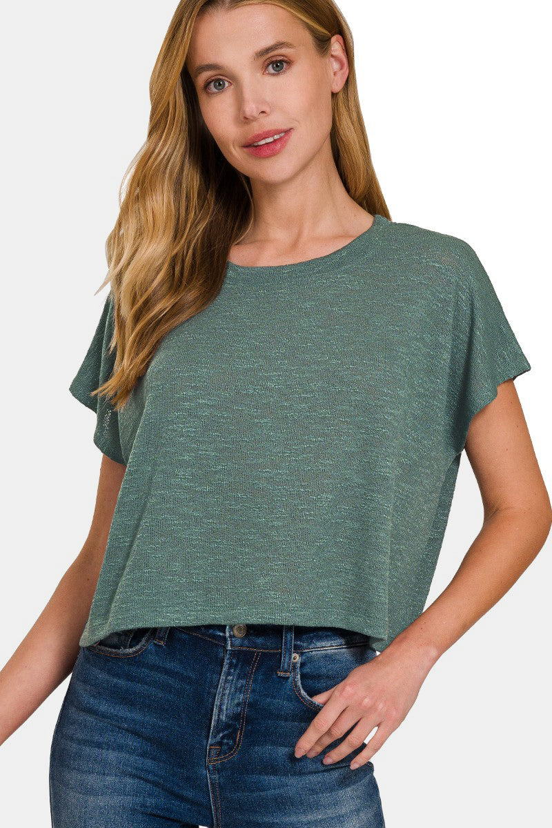 Ash Jade Short Sleeve Crop T-Shirt